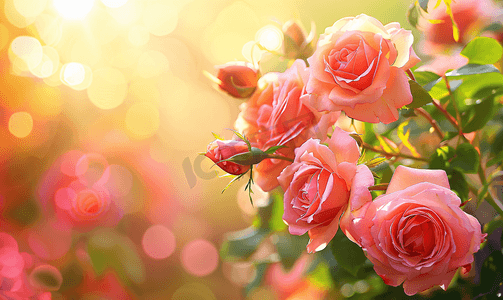 玫瑰花蕾节日贺卡玫瑰花卉背景