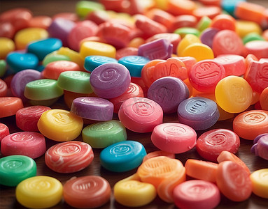 果味摄影照片_儿童糖果彩色糖果缤纷色彩糖果年货果味彩色糖果