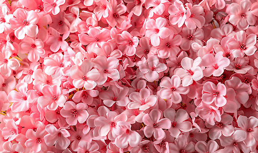 情人节背景粉色摄影照片_簇状粉色人造花背景设计壁纸面料设计