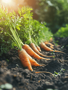 在菜园里种植胡萝卜营养与农业理念