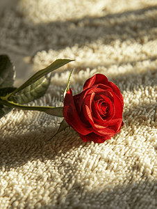 地毯上的人造玫瑰