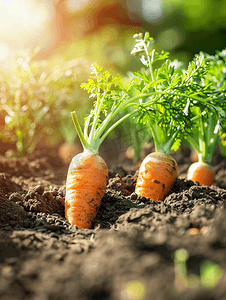 在菜园里种植胡萝卜营养与农业理念