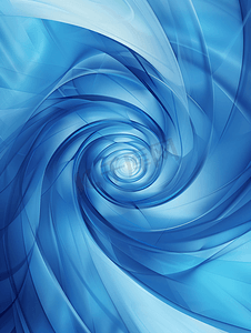 具有螺旋旋转径向未来派图案的抽象蓝色背景
