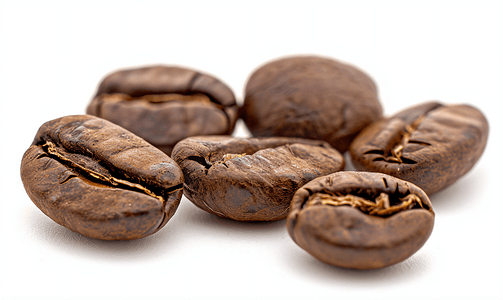 咖啡豆干燥过程特写图像