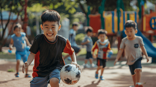 踢足球的小男孩摄影4