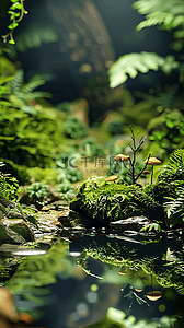 森林背景图片_夏日风景户外森林光影场景空镜素材