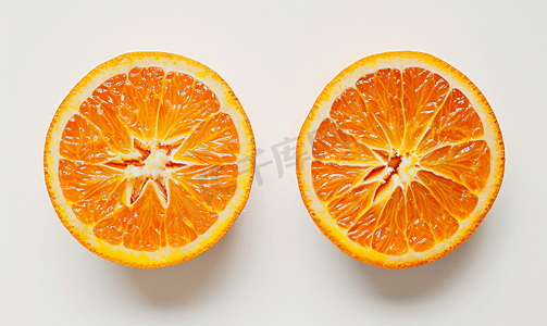 两圈橙子横截面