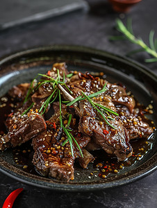 牛肉图片摄影照片_一盆牛肉中餐美食图片