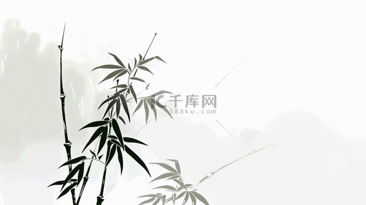 国风端午节水墨竹子竹叶背景