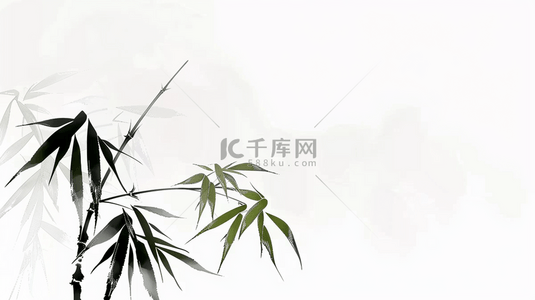 国风端午节水墨竹子竹叶背景