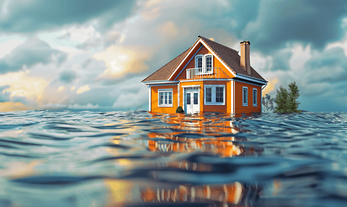 房屋面临洪水危险