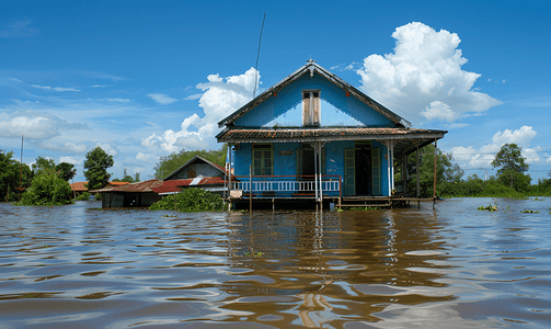 房屋面临洪水危险