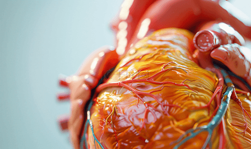 人体医疗背景图片_心脏内部结构左心房医疗照片