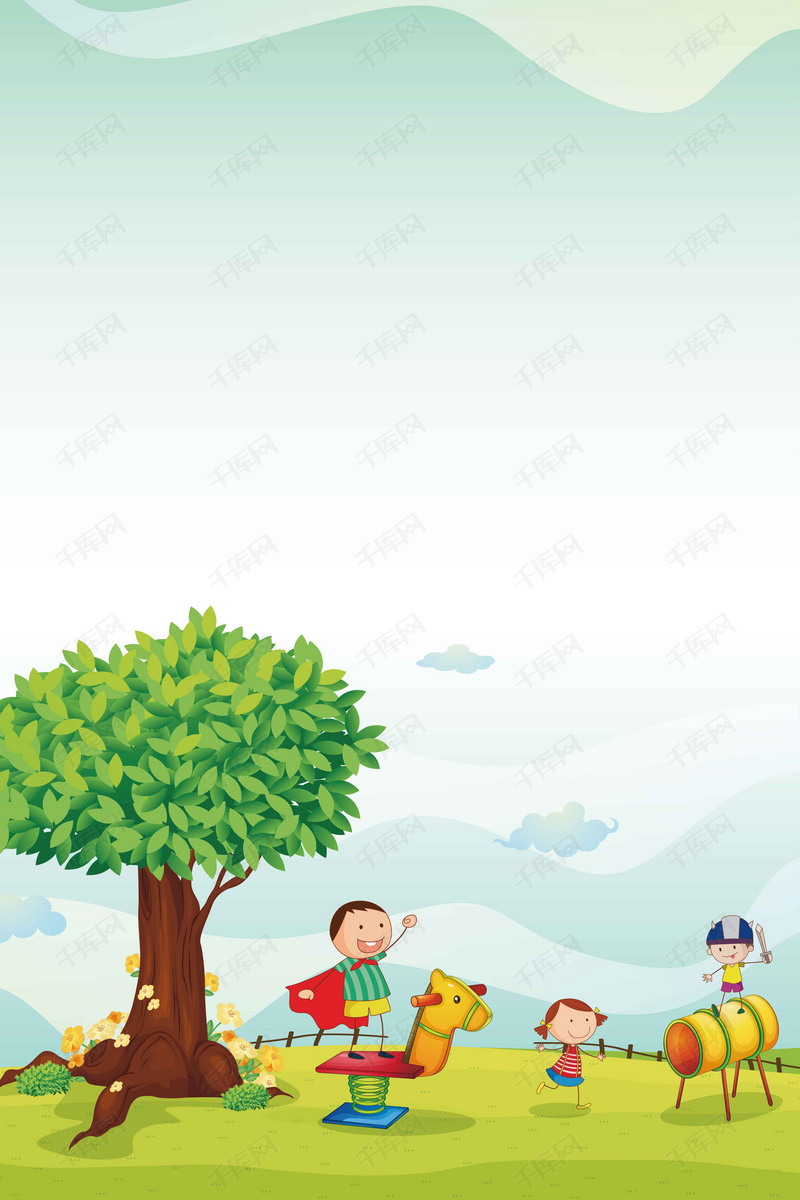 卡通儿童玩乐场景背景图片免费下载_广告背景/psd_千