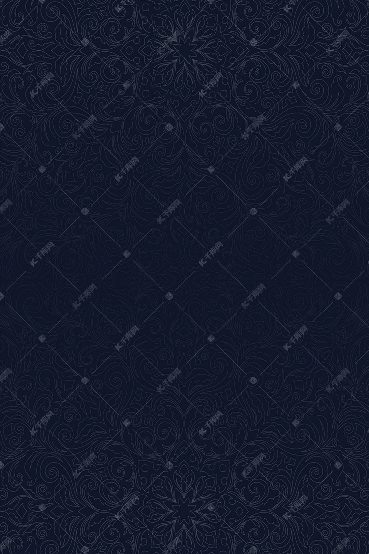 简约复古轻奢深蓝色暗纹背景