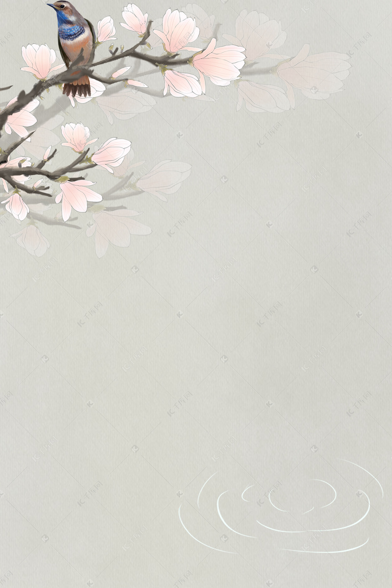 中国风工笔画背景