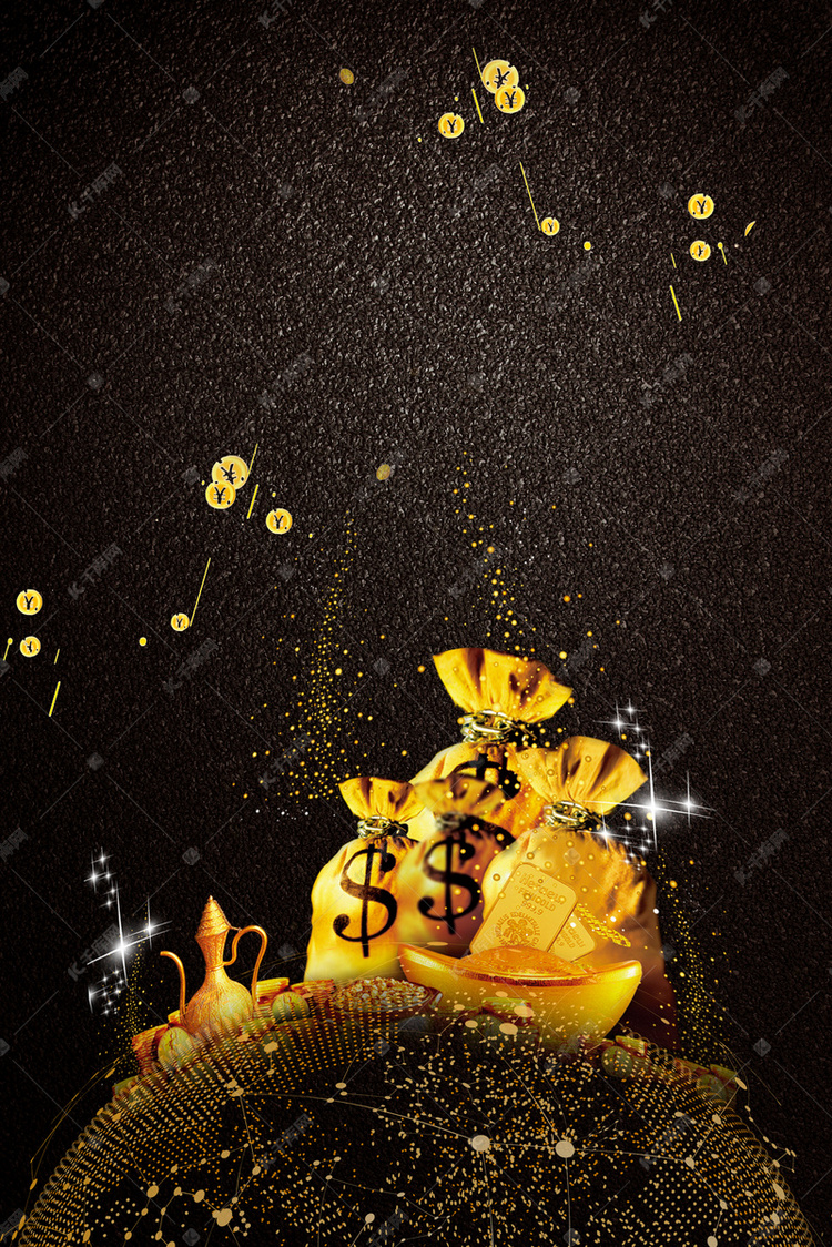 5d商务线条金融经济海报背景
