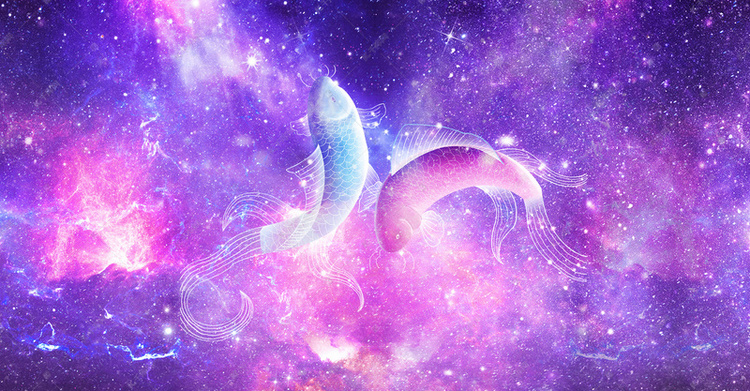 唯美梦想光芒夜空双鱼星座