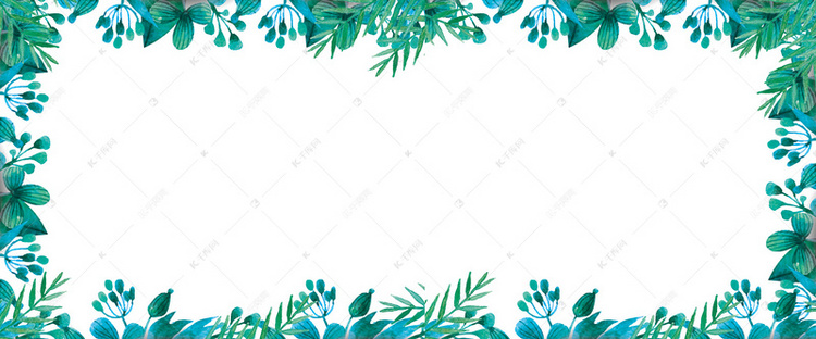 小清新花卉边框背景