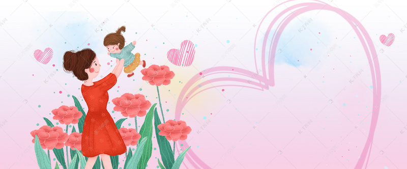 母亲节温馨banner背景