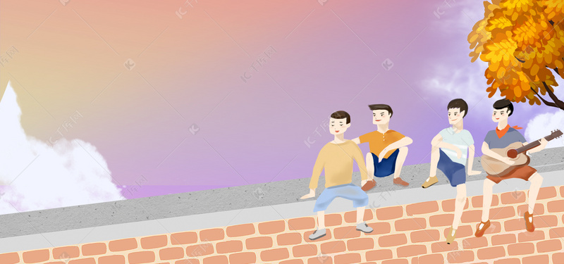 唯美致青春校园banner