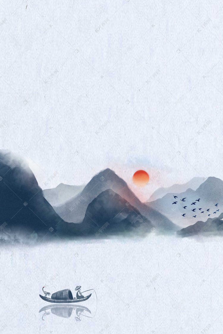 中国风山水意境装饰画