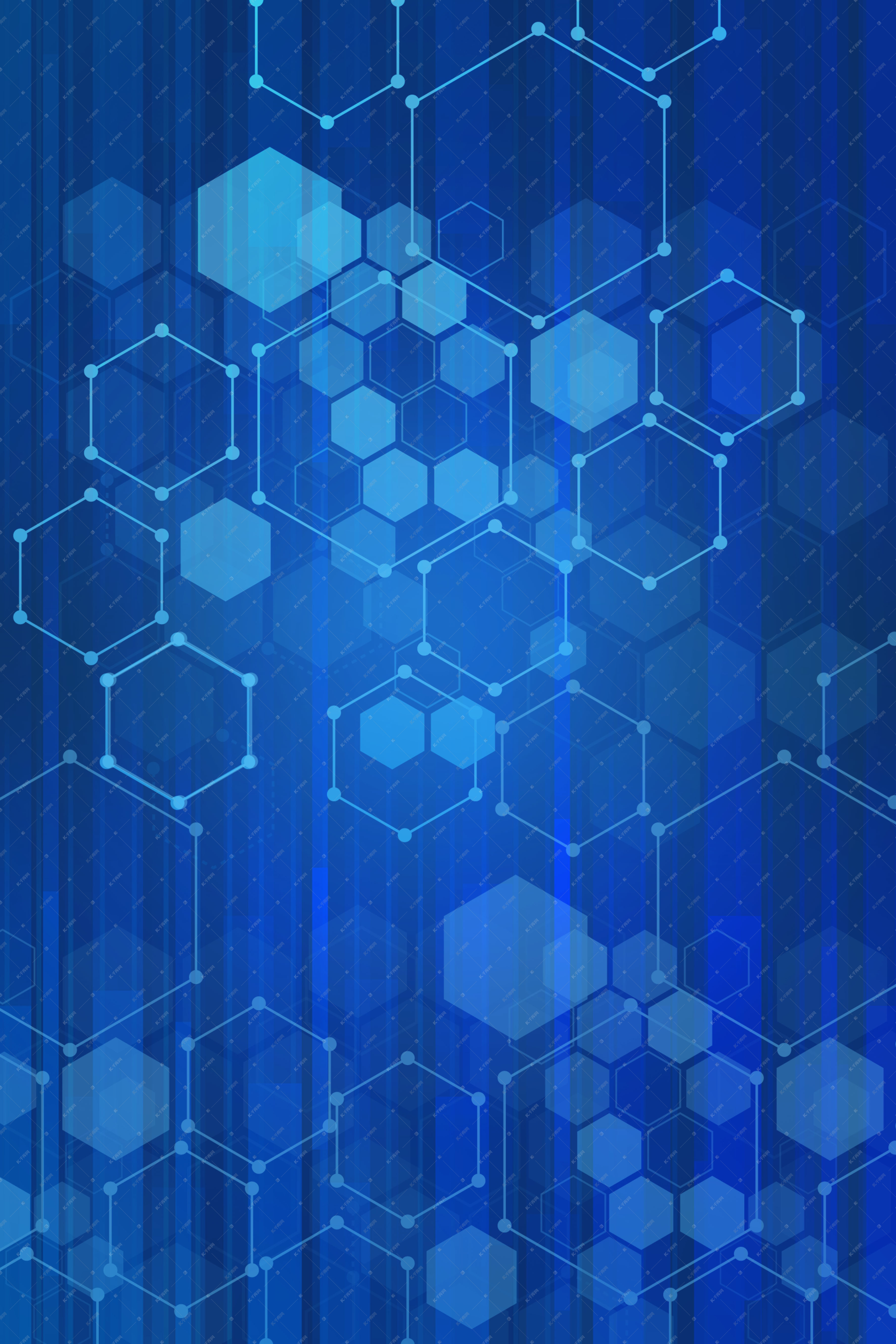蓝色商务科技it代码背景