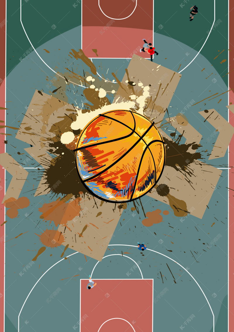 篮球特训招生海报背景