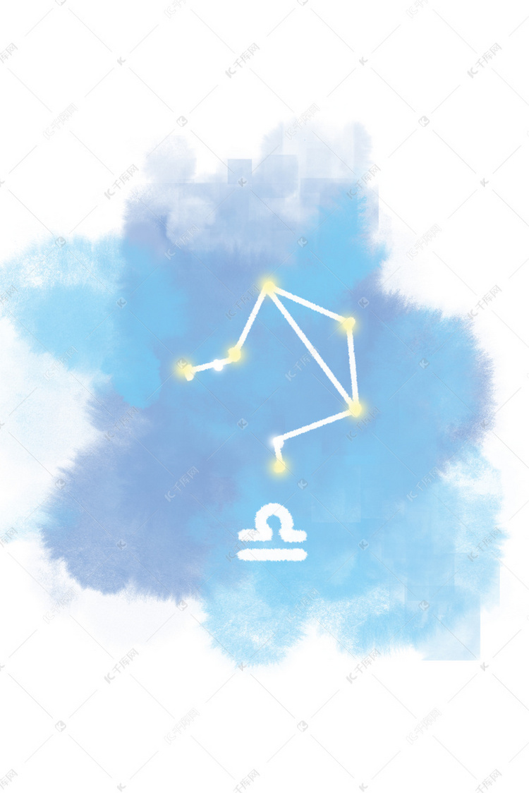 天秤座十二星座背景素材