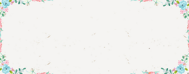 手绘简约花朵banner海报背景