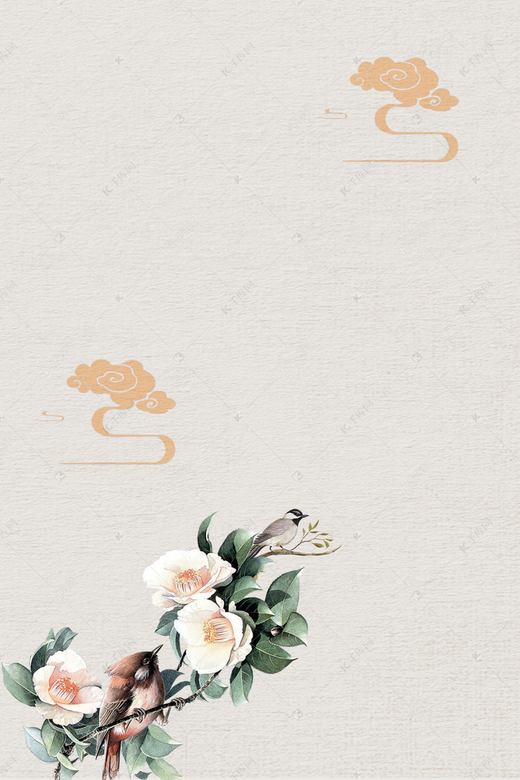 矢量古典中国风彩绘背景