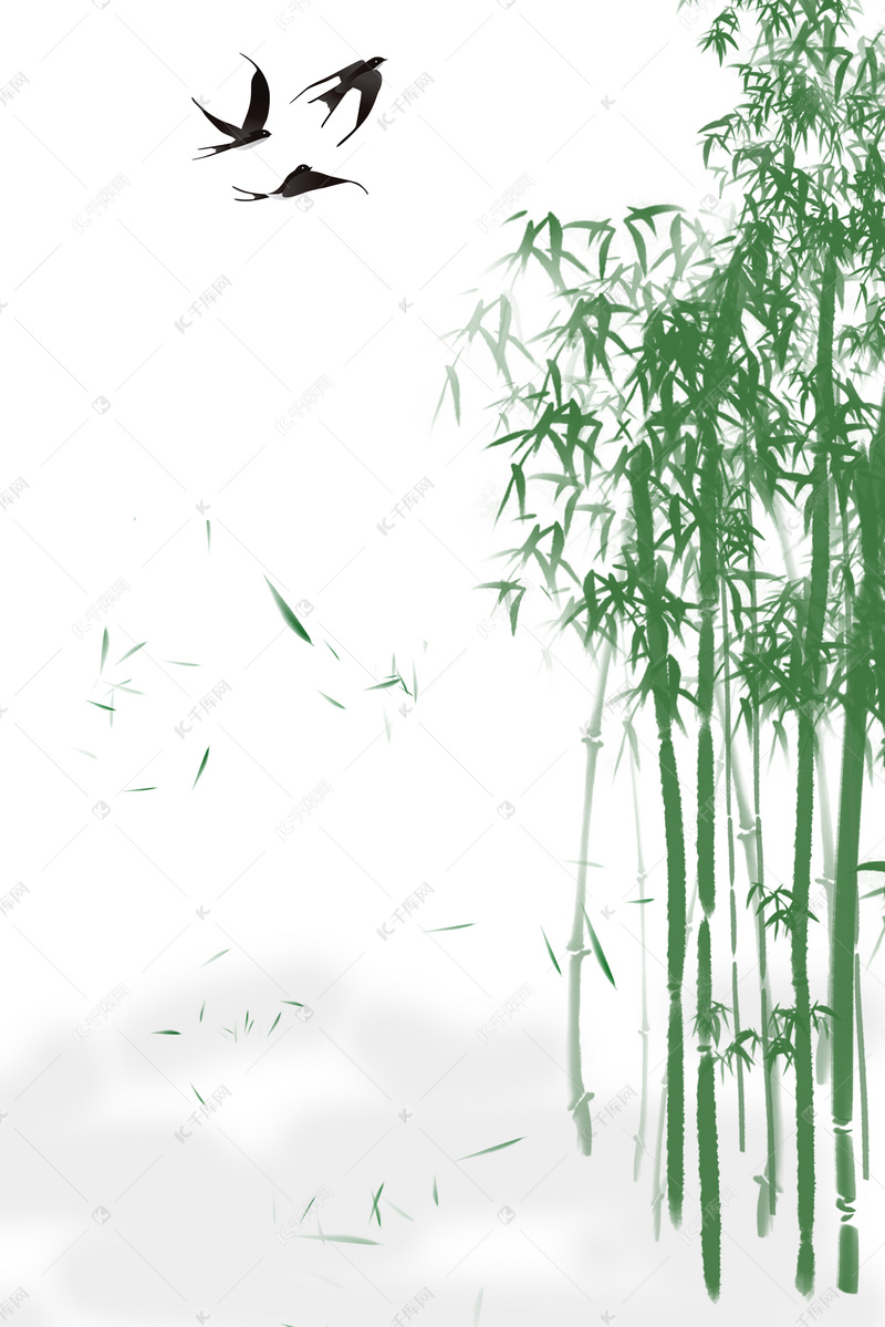 清新竹子背景图h5背景