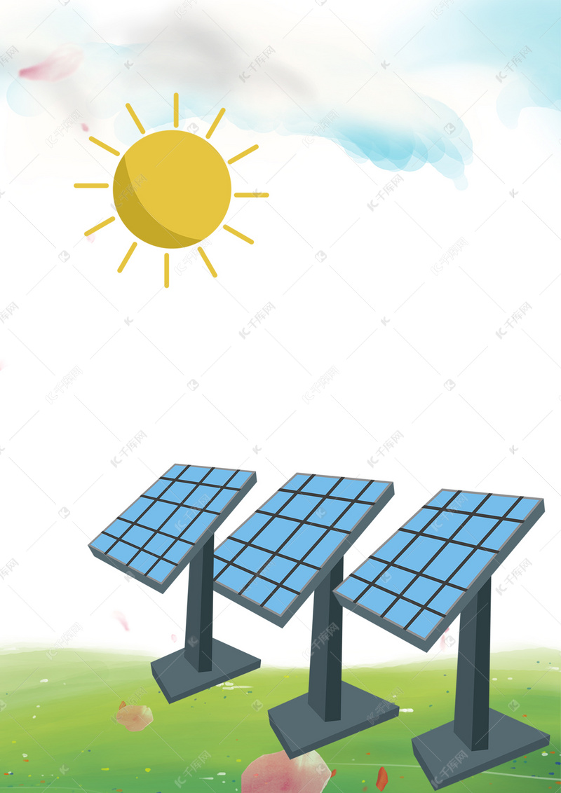 太阳能光电发电环保背景