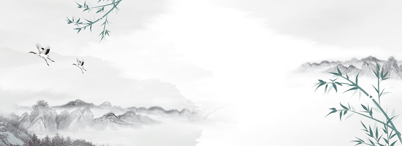 中国风古韵水墨画banner
