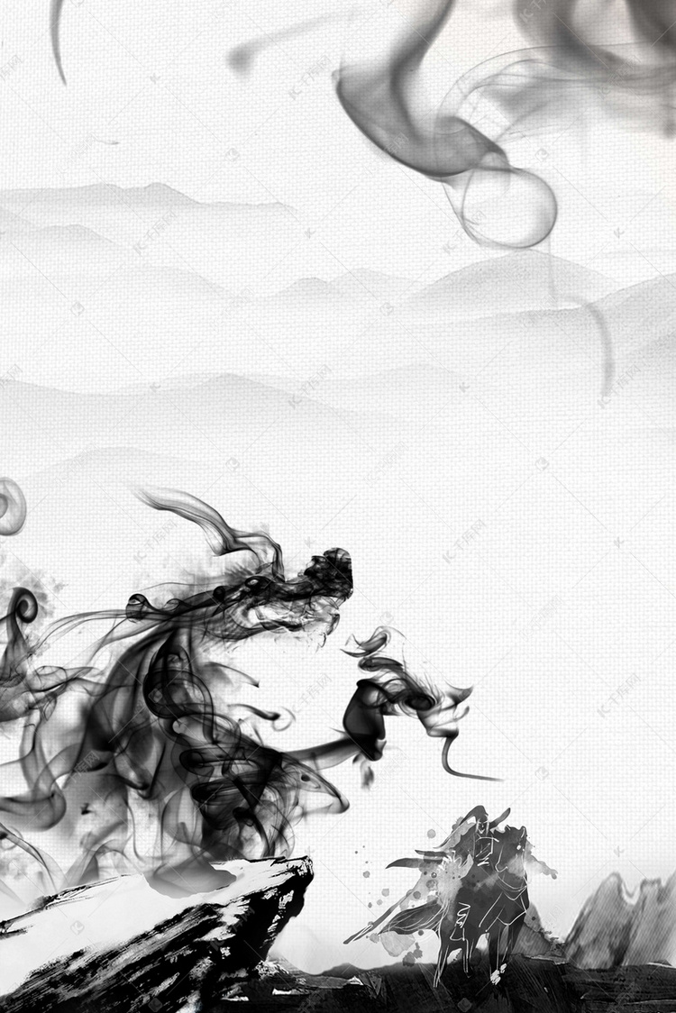 武侠中国风创意海报背景图片免费下载-千库网