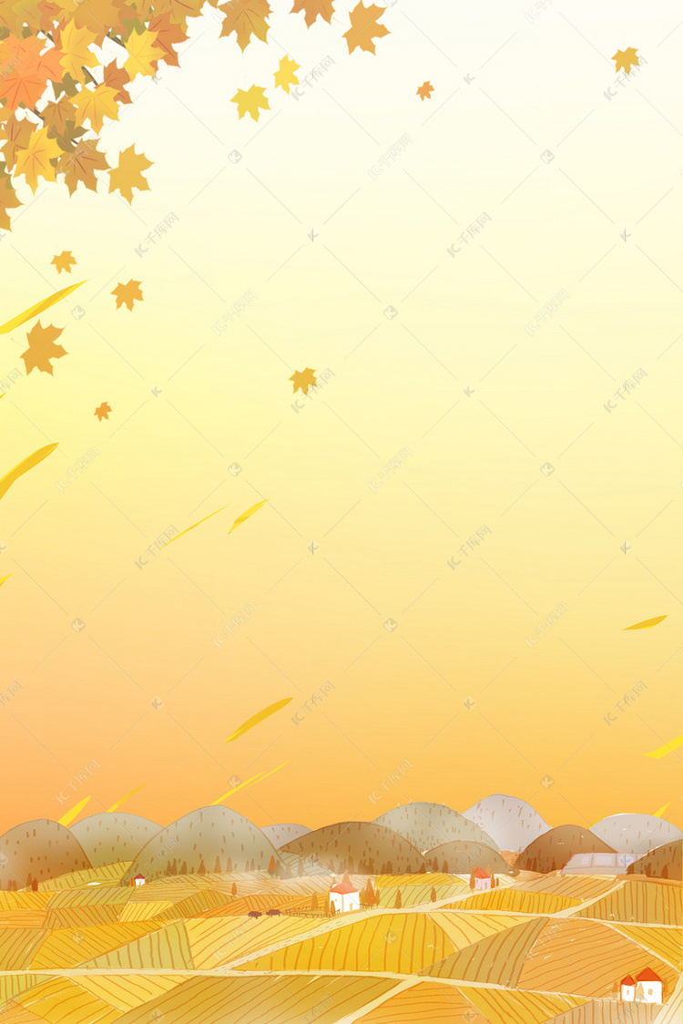 麦田芒种清新背景