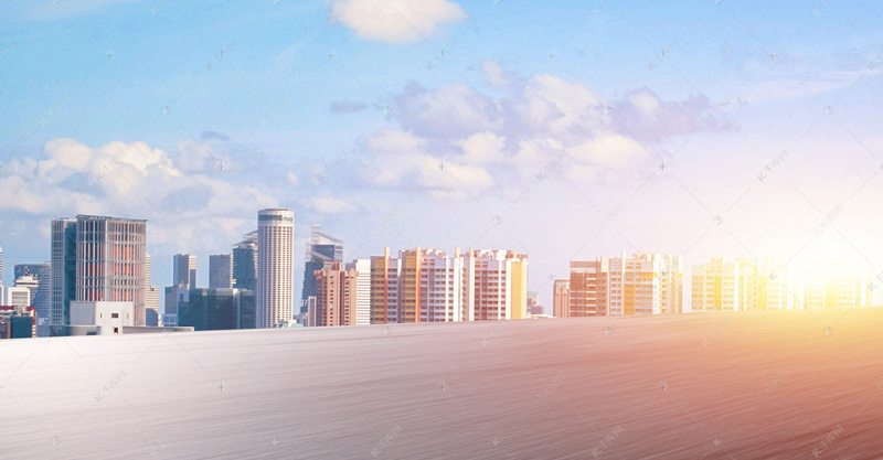 公路大气城市建筑背景