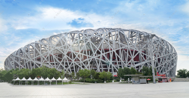 北京鸟巢建筑高清摄影大图-千库网