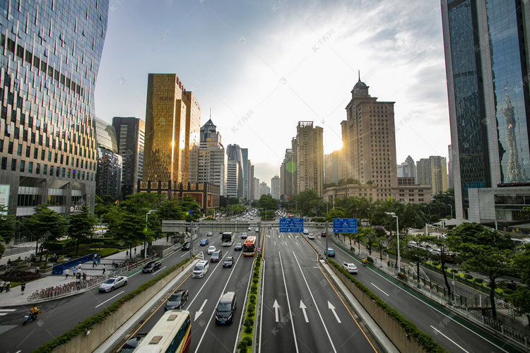 广州城市建筑街景高清摄影大图-千库网