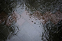 雨天水滴波纹摄影图