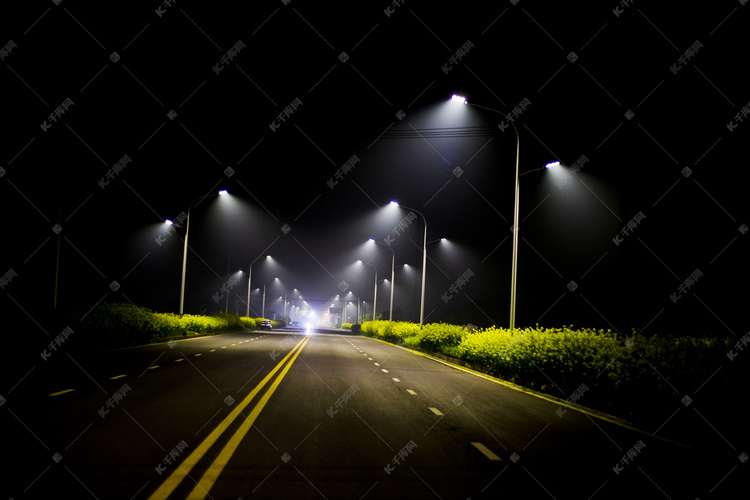 夜晚路灯商用摄影