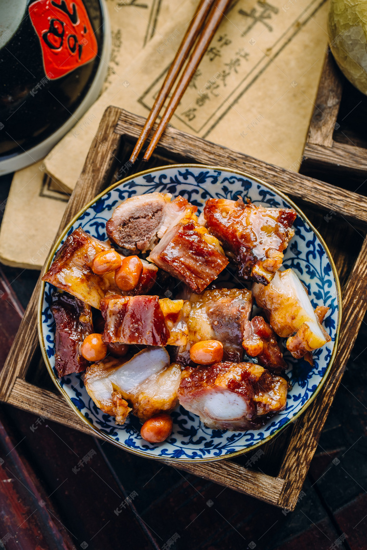 美食摄影粤式烧排骨