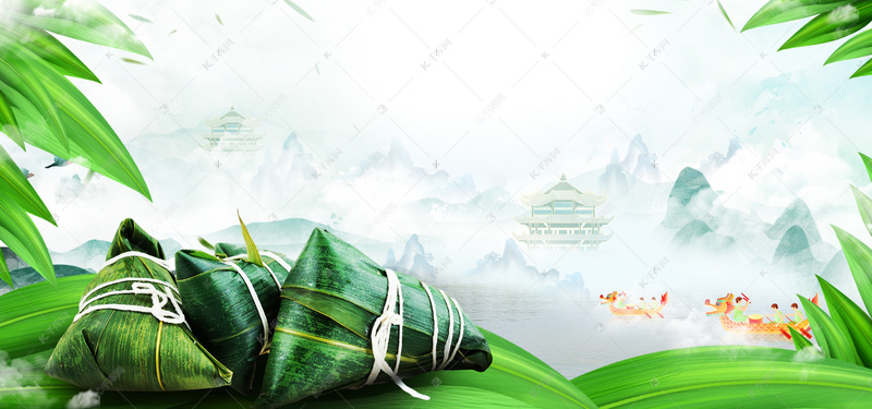 端午节实物合成背景