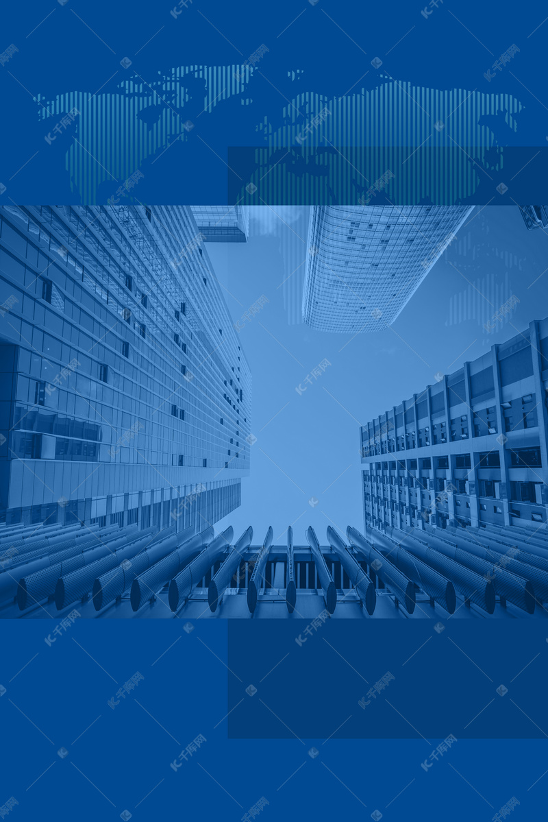 简约商务城市建筑企业宣传封面背景