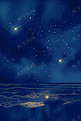 漫天星星夜空唯美水彩背景