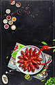 小龙虾黑板夏日美食海鲜清新广告背景