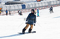 滑雪运动刺激运动摄影图
