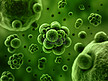 绿色细菌微生物图例 3d 图