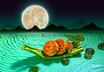 美食中秋月饼创意月饼月亮摄影图配图