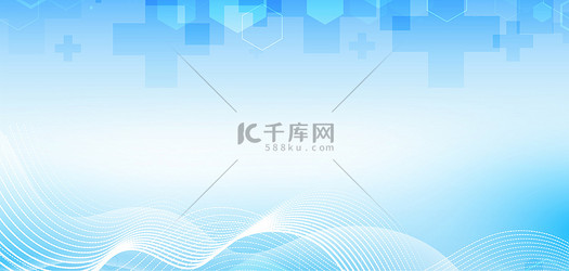 商务科技线条蓝色简约医疗医学背景